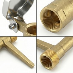 QWORK 2 Sets G3/4 BSP Brass Quick Coupler Valves – Compatible Keys 3/4 inch
