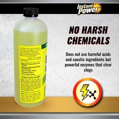 Instant Power Disposal and Drain Cleaner – Liquid Enzyme Clog Remover, Cle