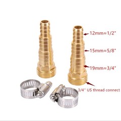Maofa Metal Garden Hose Repair Connector End Male Female 2UNFM, Gold