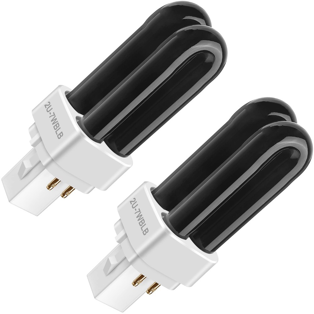 Kittmip 2 Pack Bug Zapper Replacement Fluorescent 2 Count (Pack of 1), BLACK