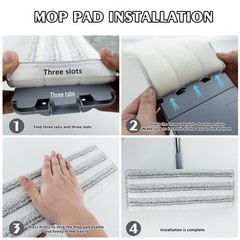 12 Pack Microfiber Mopping Pads Compatible with 12 Count, White and Gray