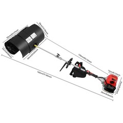 52CC Gas Power Nylon Brush Broom Sweeper Artificial Grass Driveway Turf Clean