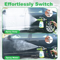 DUSICHIN Pressure Washer 7.25 inches, Gun+Foam Cannon+Dual Connector+Nozzle