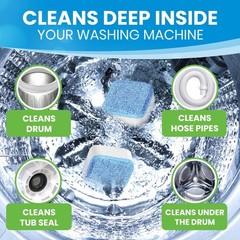 Clean Elements Washing Machine Cleaner 1 Count (Pack of 24), Blue/White