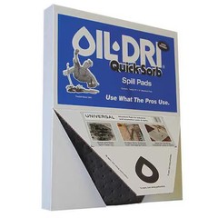 Oil-Dri L71320 Sorbent Pad, 2 Gal, 15 In X 19 In, Universal, Gray, Polypropylene