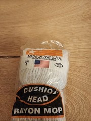 JUMBO Rayon Cushion Head MOP REPLACEMENT POLY screw threaded JW Mfg Co. #14 Usa