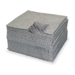 Oil-Dri L91001 Sorbent Pad, 19 Gal, 15 In X 19 In, Universal, Gray,