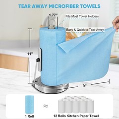 AIDEA Microfiber Cleaning Cloth Roll 165 55 Count (Pack of 3), Multicolor