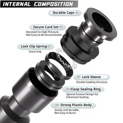 30 Pack Quick Connect 1/4″ Drip Irrigation Tee 30PCS Connectors, Black