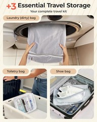 Vacuum Bags for Travel with Rechargeable Air Pump, Portable Space Saver Bags for