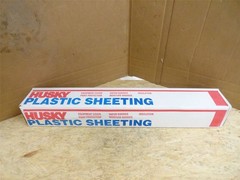 250715 New In Box; Husky CF0412C Clear Polyethelene Sheeting; 12′ x 100′ 4mil