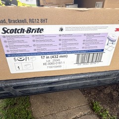 QTY 5: Scotch-Brite Purple Diamond Floor Pad Plus 17in Round Polishing pads