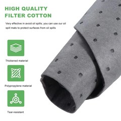 Oil Absorbent Pad 13″ x 10″ Weight Dimpled Pad Polypropylene Mat for Oil & Fluid