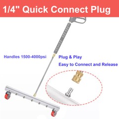 25.6″ Pressure Power Washer Surface Cleaner Undercarriage Water Broom 4000PSI