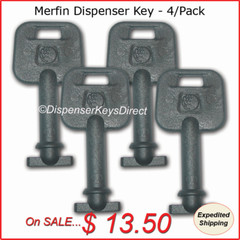Merfin Dispenser Key for Paper Towel & Toilet Tissue Dispensers – (4/pk.)