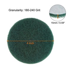 15pcs Drill Power Brush 4 Inch Tile Scrubber Scouring Pads 180-240 Grit