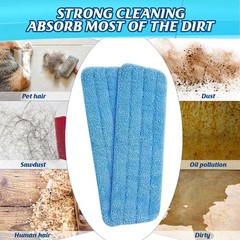 40 Pack Microfiber Mop Pads Machine Washable Cleaning Flat Mop Head Replaceme…