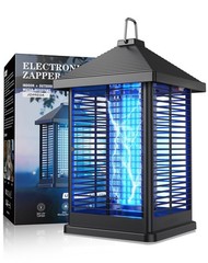 REOGLE Bug Zapper Indoor & Outdoor with Auto Smart Light Sensor, 4000V Black