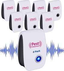 8 Pcs Ultrasonic Mouse & Pest Control Electronic Repellent Plug in, Indoor Rat