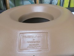 Wausau Tile TF1450 Round Brown Poly Pitch In Lid for Trash Receptacle New OS