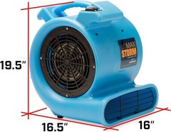Max Storm 1/2 HP Durable Lightweight Air Mover Carpet Dryer Blower Floor Fan for