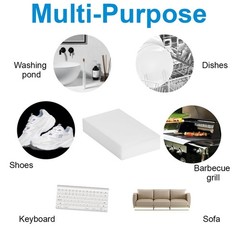 Magic Sponge Eraser Multi-Functional Melamine Foam 10*6*2cm, White