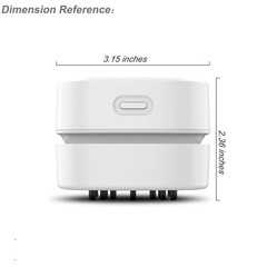 Vishui Upgraded Desk Vacuum Cleaner, Handheld Cordless, USB White