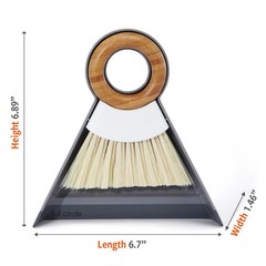 Full Circle Tiny Team Mini Compact Brush Dustpan Set Portable Handheld Broom