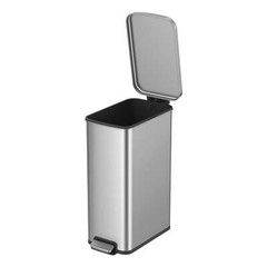 13.2 Gallon Slim Kitchen Trash Can, Stainless Steel Kitchen Step Trash Can