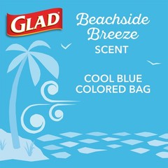 Glad Small Trash Bags 4 Gallon Febreze Beachside Breeze Garbage Bags Odor