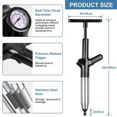 Luney Toilet Plunger, Snake Drain Clog Remover Tool, High Pressure Air Drain…