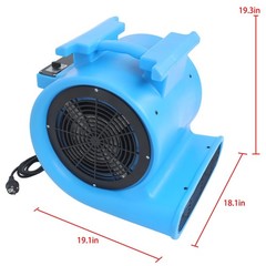 1 HP 4000 CFM Air Mover Carpet Dryer Floor Blower Fan 3-Speed Adjustable
