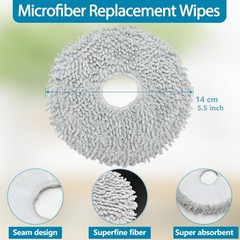 6 Pack Mop Cloth Pads Replacement for Dreame L10s Ultra / 6 pack mops, Grey