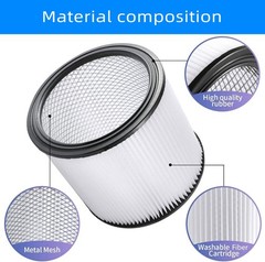 90304 Replacement Filter for Shop Vac 90304, 90350, 7.6 x x 6.7 inches