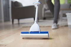 Mr. Clean Magic Eraser Roller Floor Mop, White/Blue Pack of 1,