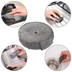Grade 0000 Steel Wool 5lb Super Fine Steel Wool Roll for Cleaning Remove Rust
