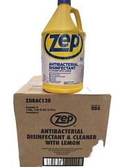 Zep Antibacterial Disinfectant Deodorize Cleaner w/Lemon 1 Gallon 128 floz-3.78L