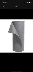 Pig Mat234 Sorbent Roll, 23 Gal, 33 In X 150 Ft, Universal, Gray, Polyester,