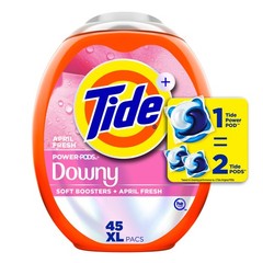 Tide Power PODs + Downy Laundry Detergent Pods, 45 45 Count (Pack of 1)