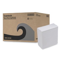 Boardwalk 8302W 12″ x 7″ Tallfold White Dispenser Napkin (500/Pk, 20 Pk/Ct) New