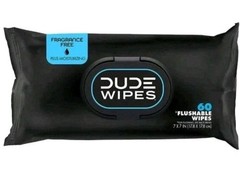 Dude Flushable Wipes XL Moisturizing Fragrance Free Multi-Surface 8 Packs