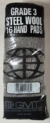 GMT 117006 Steel Wool Hand Pads Grade 3 (Coarse) – 3 packs of 16 pads each