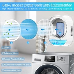 4-in-1 Indoor Dryer Vent with Dehumidifier for Protect Furniture, Dryer Vent …