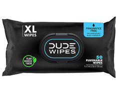 💥400 DUDE WIPES XL💥 Flushable 8 X 50 = 400 Fragrance Free ☆FAST☆FREE☆SHIPPING☆