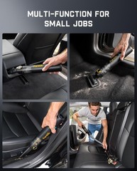 4-in-1 Portable Mini Cordless Vacuum Cleaner, 19,000 Pa Powerful Suction (Black)