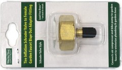 Tire Inflation Schrader Valve to Garden Hose and Outdoor 3/4 inch, Brass