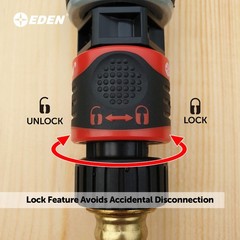 Eden 95210 Premium Garden Hose Quick Connect Set | 5-Piece 5 pc Set, 5