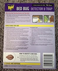 Lot of 4 Raid Bed Bug Detector and Trap for Indoor Use, 4 Count Each
