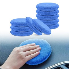 10X 5″ Car Microfiber Foam Sponge Applicator Cleaning Tool Detailing Pads Blue