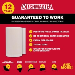 Catchmaster Tree Shield Lantern Fly & Ant Traps Insect Barrier, 12 Rolls, Red